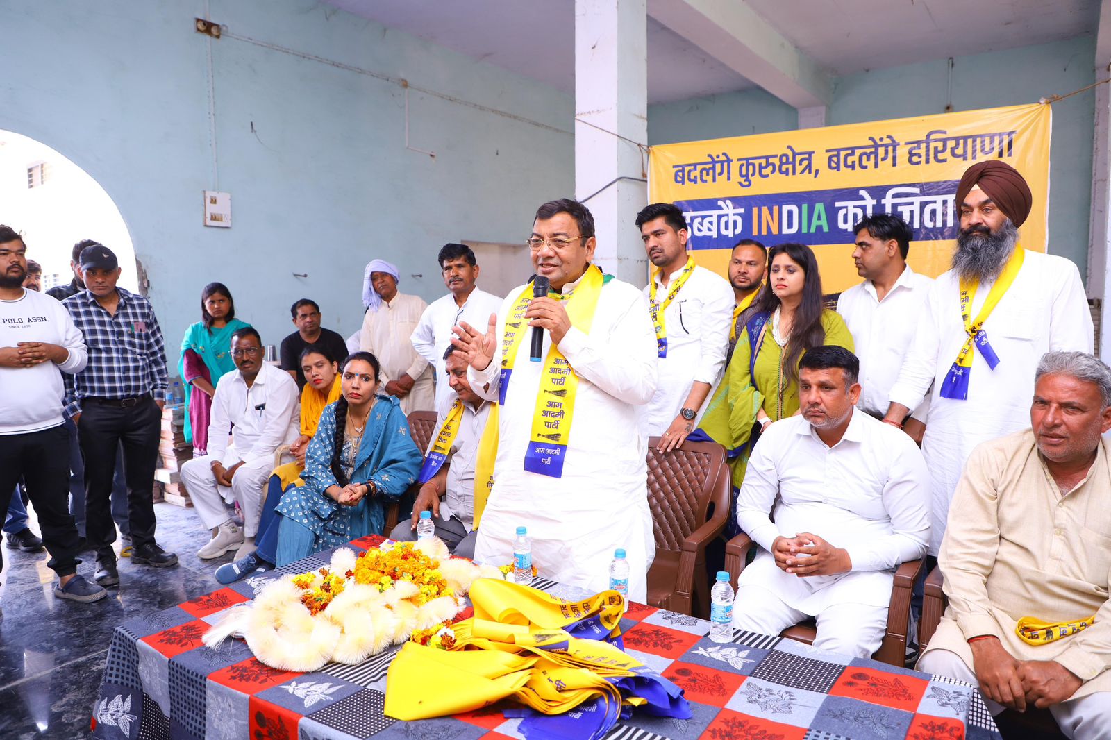 इंडिया गठबंधन के तहत आम आदमी पार्टी के लोकसभा प्रत्याशी डॉ. सुशील गुप्ता के कैथल के गांवों और वार्डों में दौरे शुरू