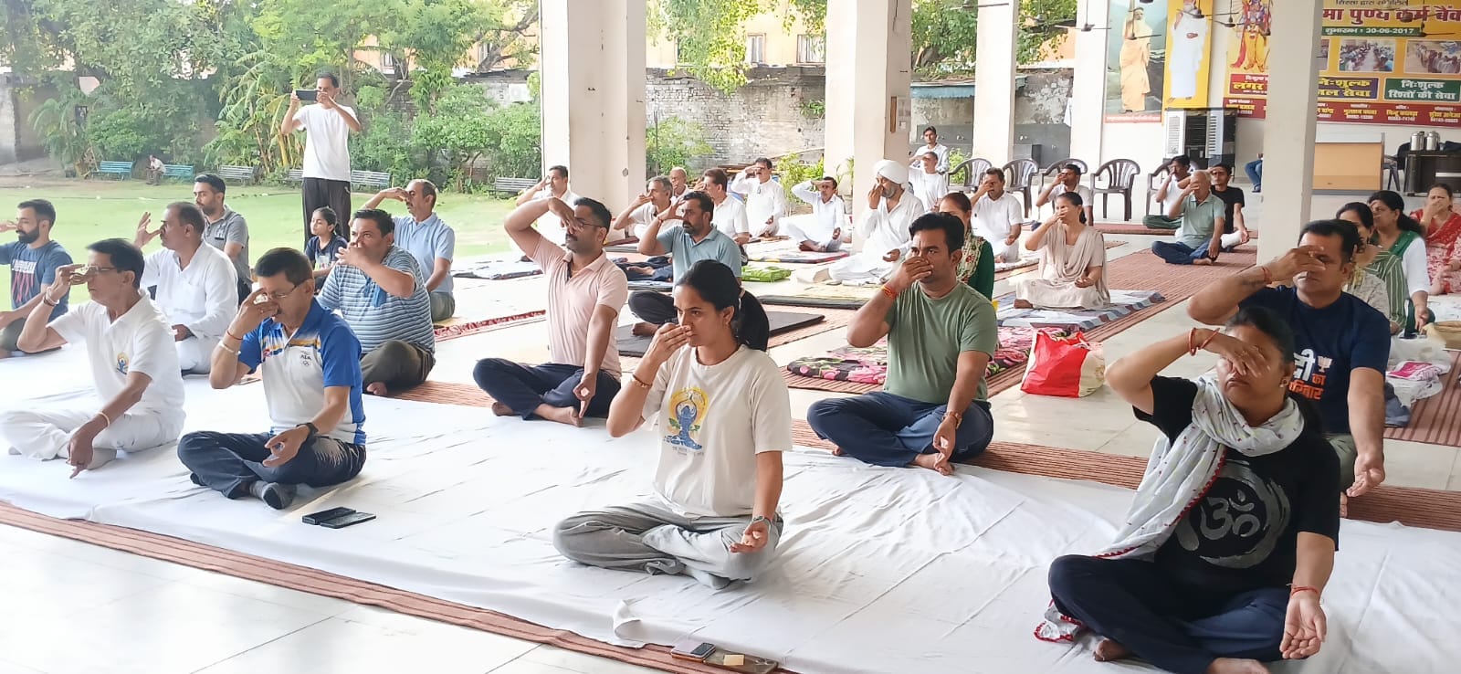 यमुनानगर की जगाधरी अनाज मंडी में अंतर्राष्ट्रीय योग दिवस के अवसर पर जिला स्तरीय कार्यक्रम का किया गया आयोजन