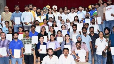 लुधियाना के अतिरिक्त डिप्टी कमिश्नर मेजर अमित सरीन ने चुनाव स्वीप टीमों को किया सम्मानित