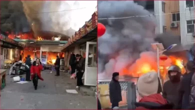 Massive fire in China food market, 8 dead, 15 serious