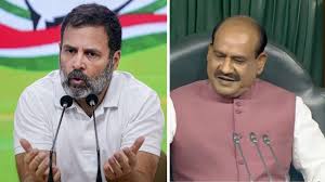 Minister and Lok Sabha Speaker protest against Rahul Gandhi's statement