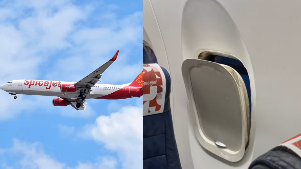 SpiceJet plane's window frame broke, passenger raised question on social media