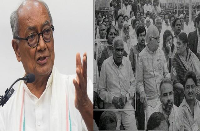 Digvijay Singh shared a picture of Modi and Advani, drawing criticism for his clarification.