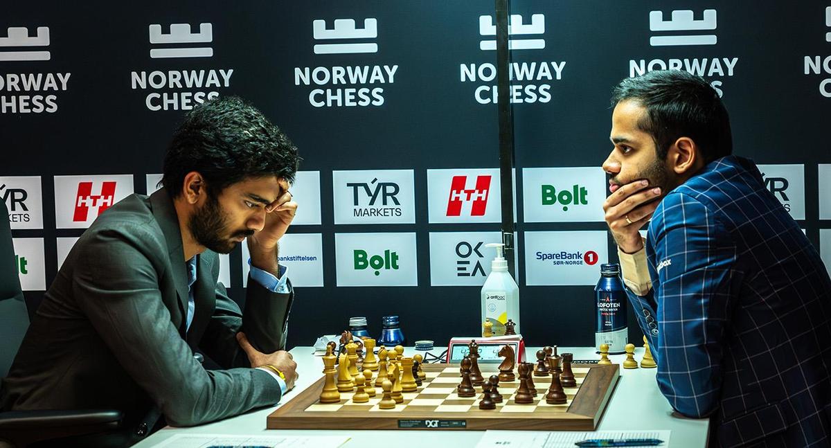Gukesh loses to Nodirbek, trails Carlsen
