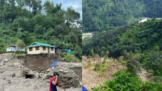 सिक्किम के रिम्बी में राहत कार्य तेज, मलबा हटाने में जुटे ग्रामीण
